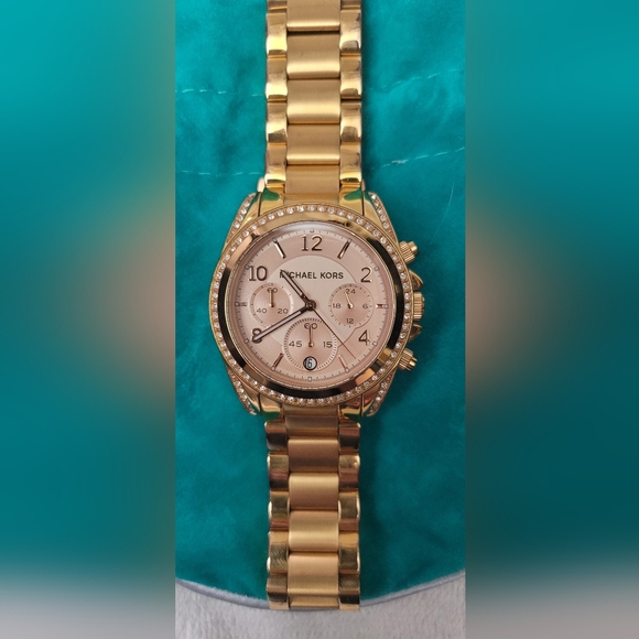 MICHAEL KORS Blair Rose Gold-Tone Stainless Steel Chronograph Watch - Picture 2 of 13